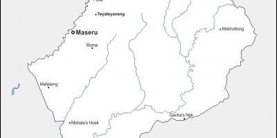 Karta över maputsoe Lesotho
