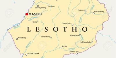 Karta över maseru Lesotho